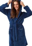 Indigo Sky Fluffy Navy Robe