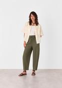 Whistles Khaki Tie Waist Trouser