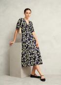 Hobbs Navy Floral Peyton Jersey Midi Dress image
