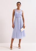 Phase Eight Sakura Blue Embroidered Dress image