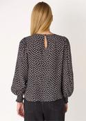 Whistles Spot Shirred Cut Blouse