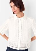 Whistles Broderie Cotton Shirt image