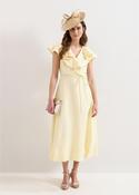 Phase Eight Matilda Linen Blend Dress  Yellow