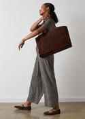 WHISTLES Brown Check Short Sleeve Jumpsuit image