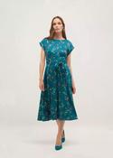 Hobbs Alba Floral Satin Dress Lagoon Multi image