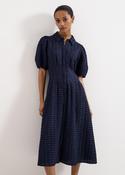 Phase Eight Yasmine Textured Midi Dress Navy image