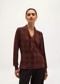 Hobbs Tarini Printed Top Black Red image