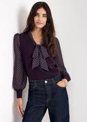 Phase Eight Ellen Woven Sleeve Print Knitted Top