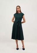 Hobbs Vivienne Textured Dress Evergreen