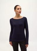 Hobbs Shauna Sparkle Boat Neck Top NAVY