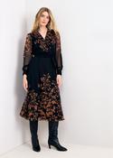 Phase Eight Arema Print Wrap Dress Black Multi