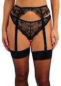 FREYA BLACK SUSPENDER BELT