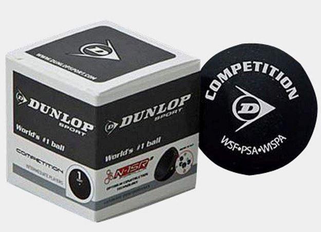 Dunlop Competition Squash Ball Black Single Dot