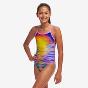 Funkita girls Single Strap One Piece Darkinjung Sunset image