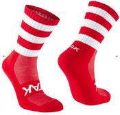 Atak Mid leg football socks Red Hooped image