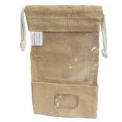 Jute Window Bag 25x16cm &amp; pocket