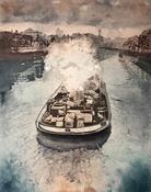 Brewery Barge on the Liffey (8 - Lestrygonians)