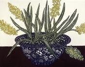 Blue Bowl With Hyacinths
