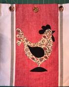 Moda towelling Pillow red with applique, kit