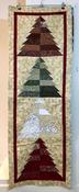 Christmas table runner kit in gold with 4 different Christmas trees image