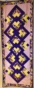 Four squares Table runner with pansies