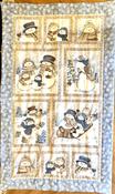 Snow fun with friends,  baby - or lap quilt Flannel kit image