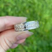 Aaron Claddagh Band in Sterling Silver image