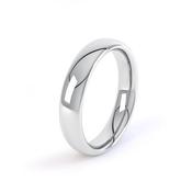 Wedding Ring Court Shape 8mm in 18ct White Gold image