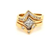18ct yellow gold fitted wedding ring set made to order
