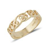 Narrow Celtic Circle of Life Ring in Yellow/Rose Gold