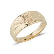 Celtic Newgrange spiral Ring in Gold image