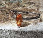 Citrine marquise shape white gold ring image