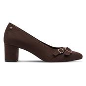 Jana Ladies Block Heeled Pump - 22463 - Brown Suede image