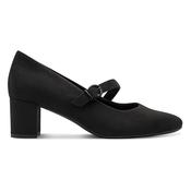 Jana Court Strap Block Heel - 24461-47 - Black Suede image