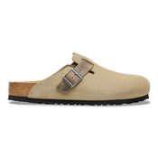 Birkenstock Men's  Mixed Leather Clogs - Boston - Faded Khaki