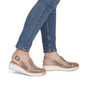 Rieker Slingback Wedge Sandal - 48763 – Gold Multi image