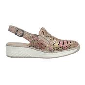 Rieker Ladies Slingback Wedge Sandals - 48763 – Gold Multi image