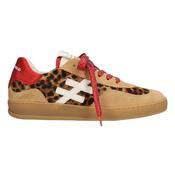 Another Trend Ladies Trainers - A03279 - Beige/Leopard/Red image