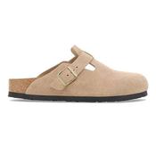 Birkenstock Ladies Suede Clogs - Boston - Sandcastle