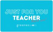 Greenes Shoes E-Gift Card Best Teacher