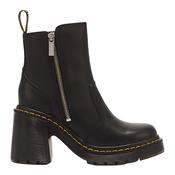 Dr Martens Ladies Block Heeled Zip Ankle Boots - Spence - Black