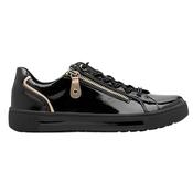 Jana Ladies Trainers - 23660-42 - Black Patent / Gold image