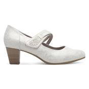 Jana Strap Cross Strap Pumps - 24464-42 - Beige/Silver image