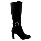 Kate Appleby Block Heeled Knee Boots - Diddington- Black Suede image