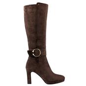 Kate Appleby Block Heeled Knee Boots - Diddington - Brown Suede image