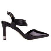 Kate Appleby Dressy Heeled Slingback Pumps - Wishaw - Black Patent