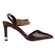 Kate Appleby Dressy Heeled Slingback Pumps - Wishaw - Brown Patent