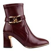 Kate Appleby Ladies Block Heeled Ankle Boots - Worthorpe -Burgundy image