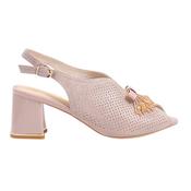 Loretta Vitale Peep Toe Slingbacks - C9621 - Apricot image