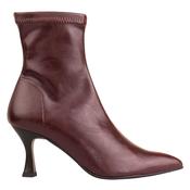 Miss Elastic Ladies Sock Boots  - 78042 - Burgundy